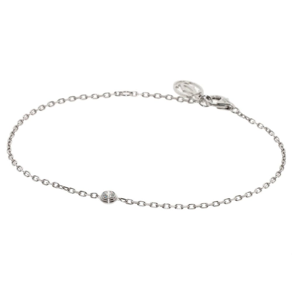 CARTIER 18k Silver Diamond Charm Bracelet
